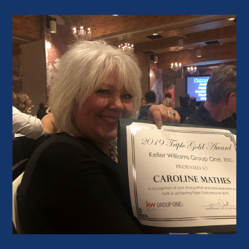 caroline mathes kw award caroline with keller williams group one award